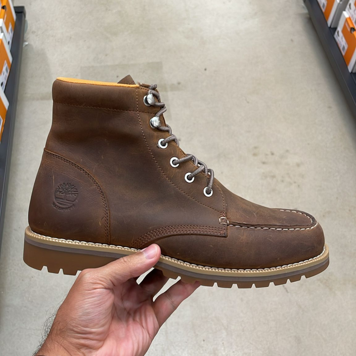 Redwood Falls Waterproof Moc-Toe Boot Rust Full-Grain